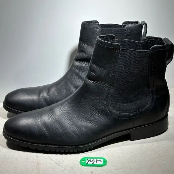 Cole Haan Mens 12 M Chelsea Boots Black Leather NikeAir