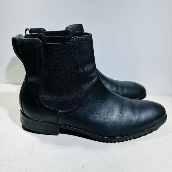 Cole Haan Mens 12 M Chelsea Boots Black Leather NikeAir