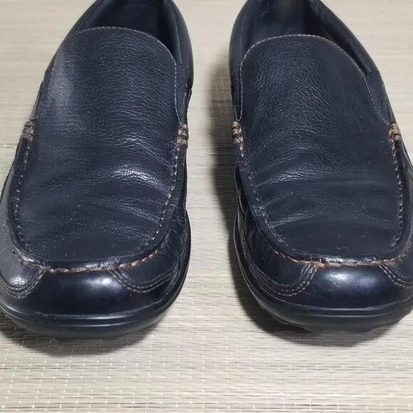 Cole Haan Mens 8.5 M Tucker Venetian Slip-On Loafers Black Leather Casual