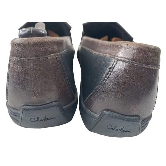Cole Haan Men's Brown/Black Leather Saddle Tassel Loafers Size 10.5M (C07950)
