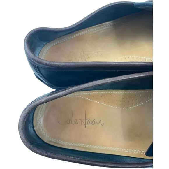 Cole Haan Men's Brown/Black Leather Saddle Tassel Loafers Size 10.5M (C07950)