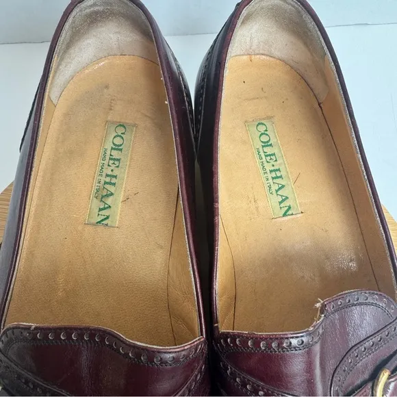 Cole Haan mens loafers 8 Italian leather made in Italy Vintage