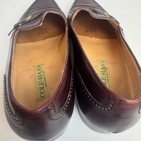 Cole Haan mens loafers 8 Italian leather made in Italy Vintage