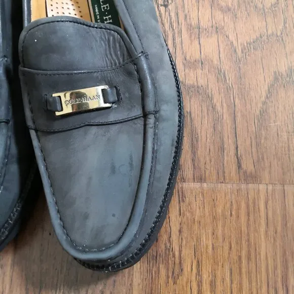 Cole Haan Men's Memory Flex Comfort Dark Olive Green Suede Loafers Size 8