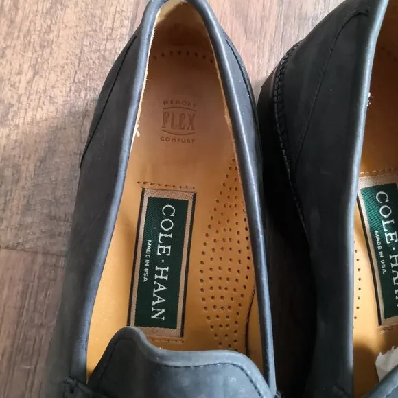 Cole Haan Men's Memory Flex Comfort Dark Olive Green Suede Loafers Size 8