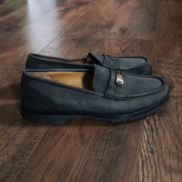 Cole Haan Men's Memory Flex Comfort Dark Olive Green Suede Loafers Size 8