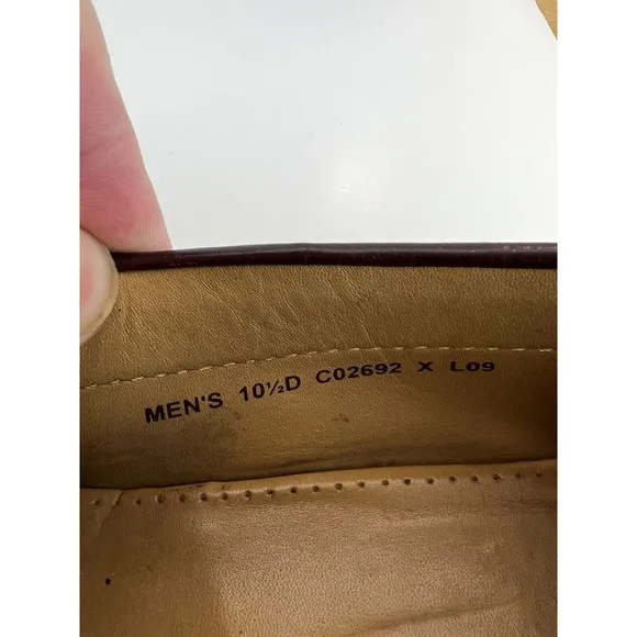 Cole Haan Mens Pinch Tassel Loafers US Size 10.5 D Burgundy Leather C02692