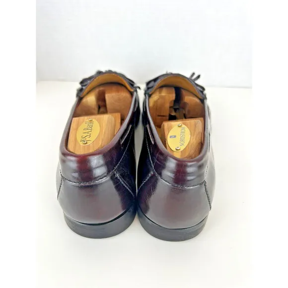 Cole Haan Mens Pinch Tassel Loafers US Size 10.5 D Burgundy Leather C02692