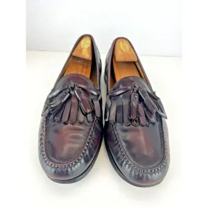 Cole Haan Mens Pinch Tassel Loafers US Size 10.5 D Burgundy Leather C02692