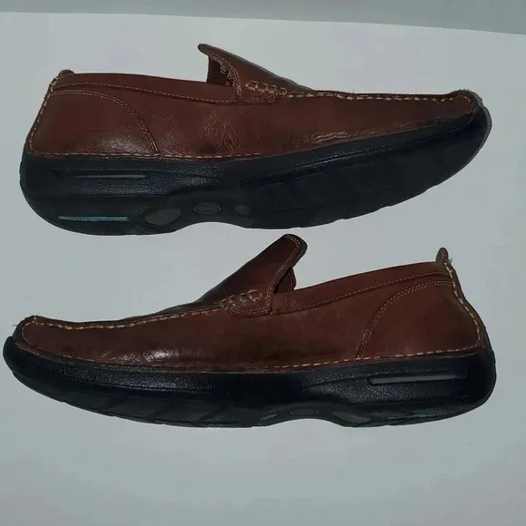 Cole Haan Nike Air Brown Leather Slip On Loafers Men's Size 10