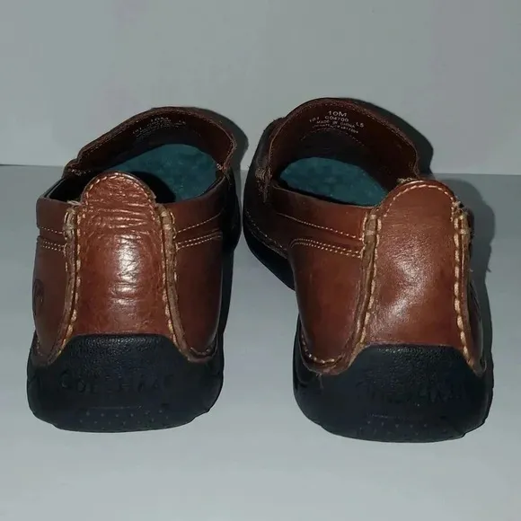 Cole Haan Nike Air Brown Leather Slip On Loafers Men's Size 10