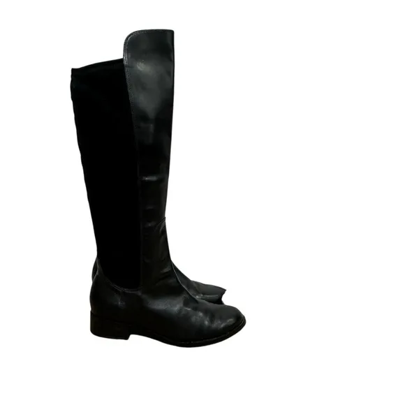 Cole Haan Nike Air Whitley Black Leather Over the Knee Boots| Size 9