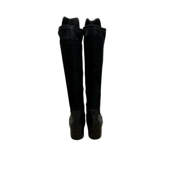 Cole Haan Nike Air Whitley Black Leather Over the Knee Boots| Size 9