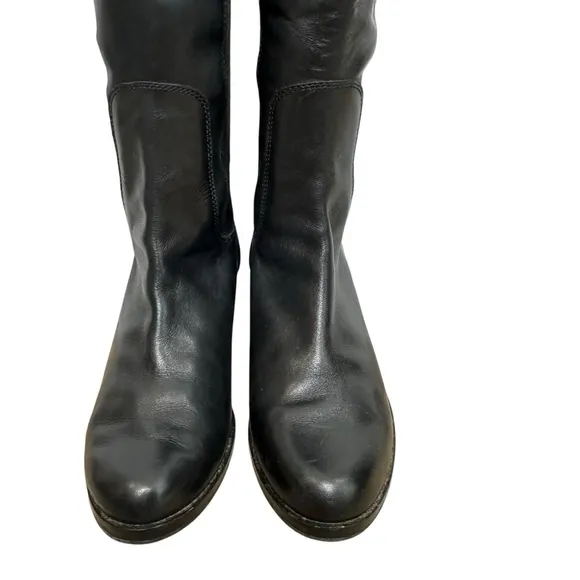 Cole Haan Nike Air Whitley Black Leather Over the Knee Boots| Size 9