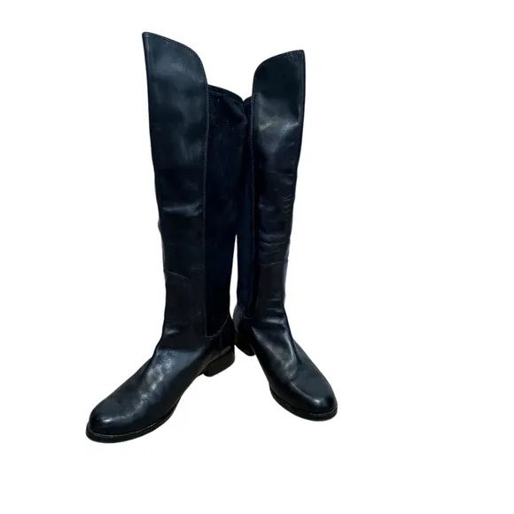 Cole Haan Nike Air Whitley Black Leather Over the Knee Boots| Size 9