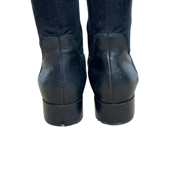 Cole Haan Nike Air Whitley Black Leather Over the Knee Boots| Size 9