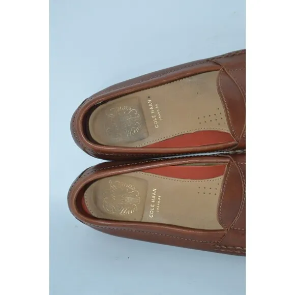 Cole Haan Pinch Grand C12760 Penny Loafers Men's 8 M Brown Leather Slip-On Shoes