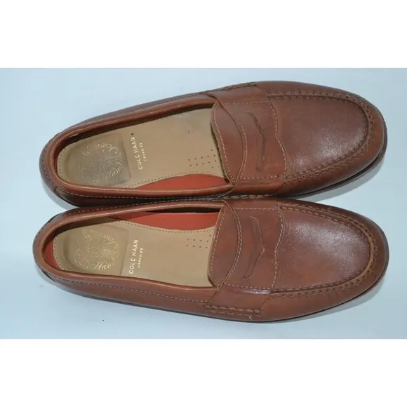 Cole Haan Pinch Grand C12760 Penny Loafers Men's 8 M Brown Leather Slip-On Shoes