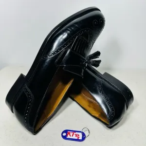 COLE HAAN Shoes Men's 9 D Black Leather Dress Kiltie Tassel Loafers USA