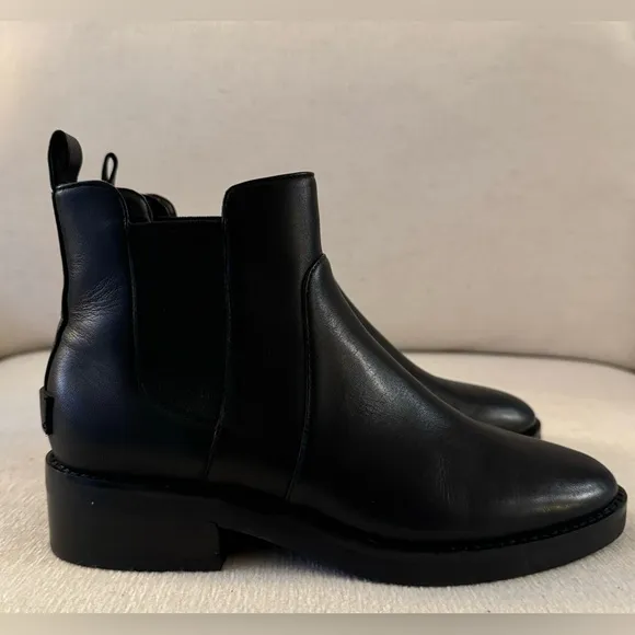 COLE HAAN Womens Black Waterproof Leather Chelsea Boots, Size 5