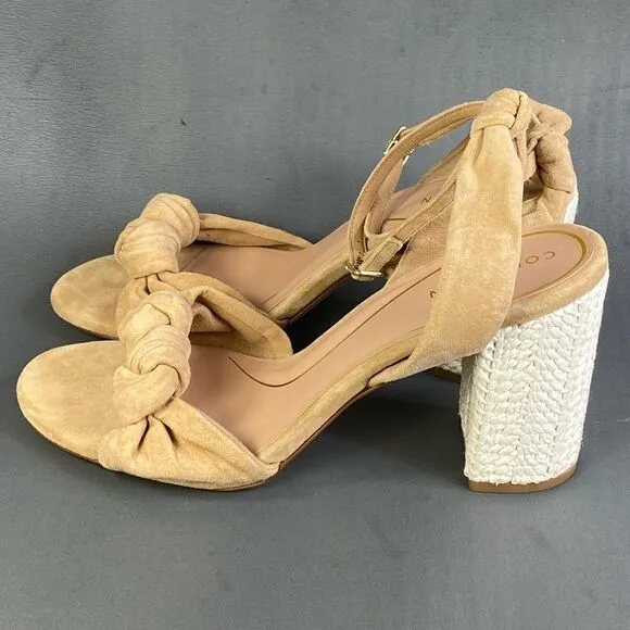 Cole Haan Women's Kaycee Knotted Ankle Strap High Heel Sandals  ew size  10