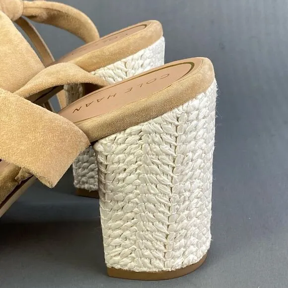 Cole Haan Women's Kaycee Knotted Ankle Strap High Heel Sandals  ew size  10