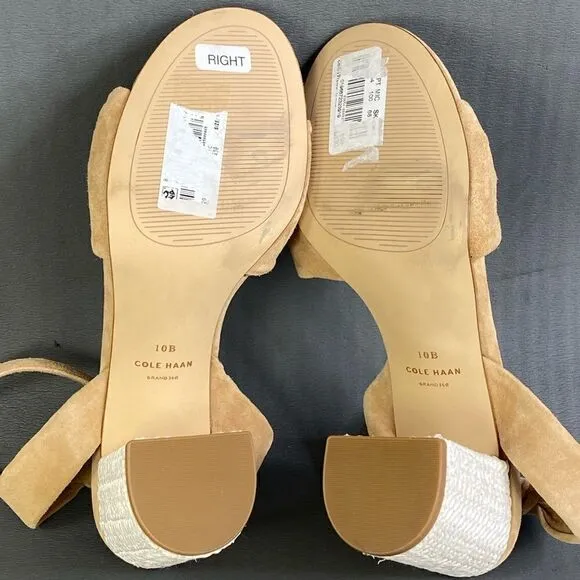 Cole Haan Women's Kaycee Knotted Ankle Strap High Heel Sandals  ew size  10