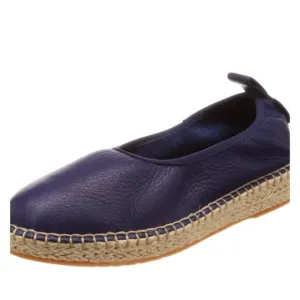 Cole Haan Womens navy leather espadrille loafer jute cloudfeel pinch 8.5