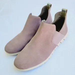 Cole Haan Women's Pink Twilight Mauve Zerogrand Slip-on Suede Boots - size 9 B