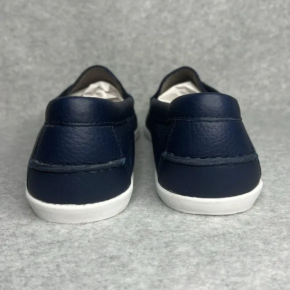 Cole Haan Womens Size 10.5 Navy Blue White Slip On Leather Loafers NWOT Casual