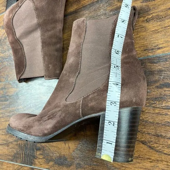 COLE HAAN Brown Suede Leather Boots Heels 9