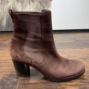 COLE HAAN Brown Suede Leather Boots Heels 9