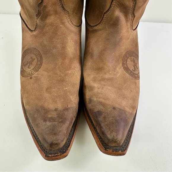 COLLEGE BOOTS Nocona Alabama Crimson Tide Brown Leather USA Women’s 10B