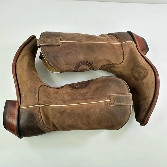 COLLEGE BOOTS Nocona Alabama Crimson Tide Brown Leather USA Women’s 10B