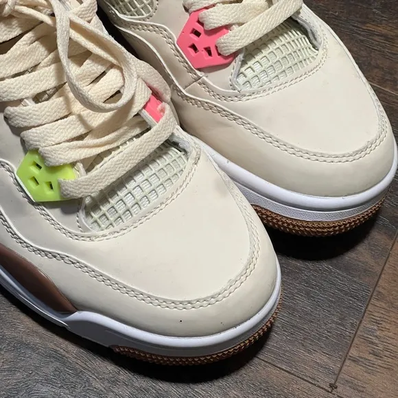 Colorful Multi-Panel Sneakers 2021Air Jordan 4 Retro GS 'Wild Things'