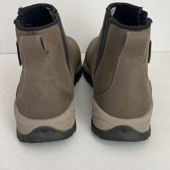 Columbia Men’s Yoncalla Mid Slip-on Waterproof Boots Taupe Grey 10