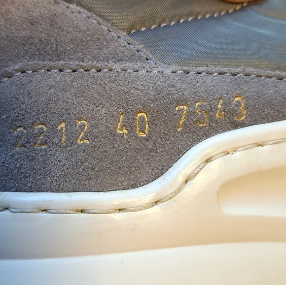 Common Projects Cross Trainer Leather Grey Sneakers $515 Women's Size 10 US