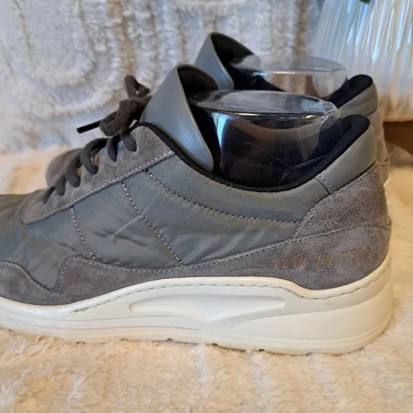 Common Projects Cross Trainer Leather Grey Sneakers $515 Women's Size 10 US