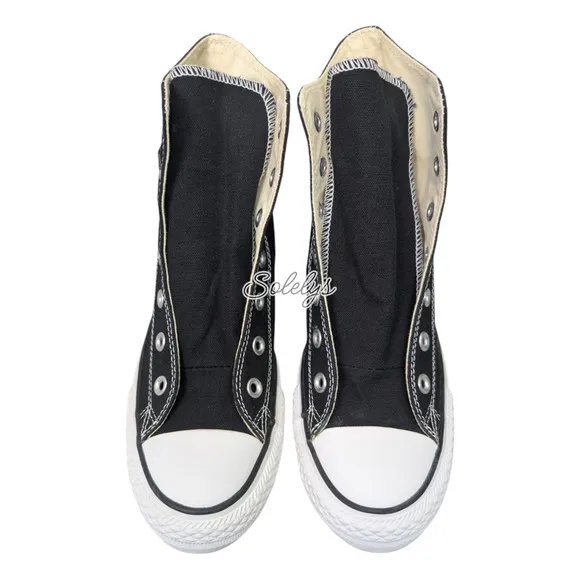 Converse CTAS 2013 OG Platform Plus Hidden Wedge Black White Canvas Womens 9.5