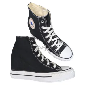 Converse CTAS 2013 OG Platform Plus Hidden Wedge Black White Canvas Womens 9.5