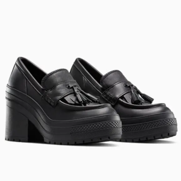 Converse Leather Platform Loafers