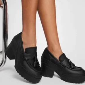 Converse Leather Platform Loafers