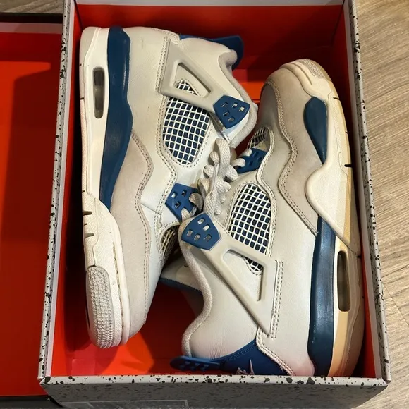 COPY - Air Jordan 4 Retro GSOff White/Military Blue