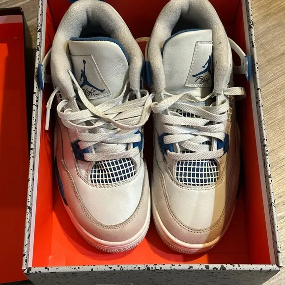 COPY - Air Jordan 4 Retro GSOff White/Military Blue