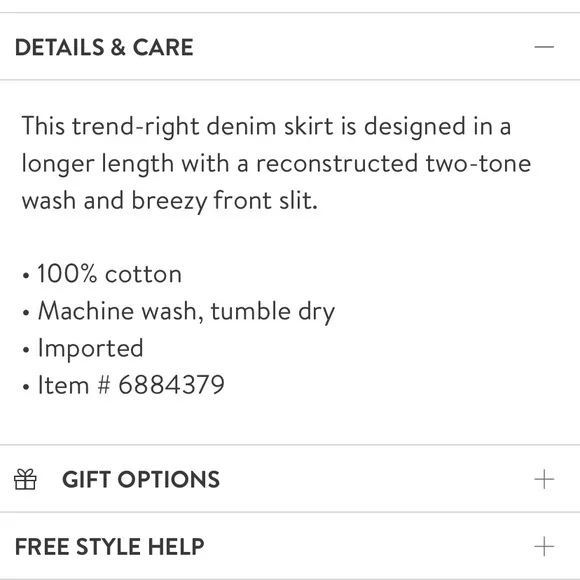 COPY - Frame Reconstructed Two Tone Midi Jeans Skirt 26 S