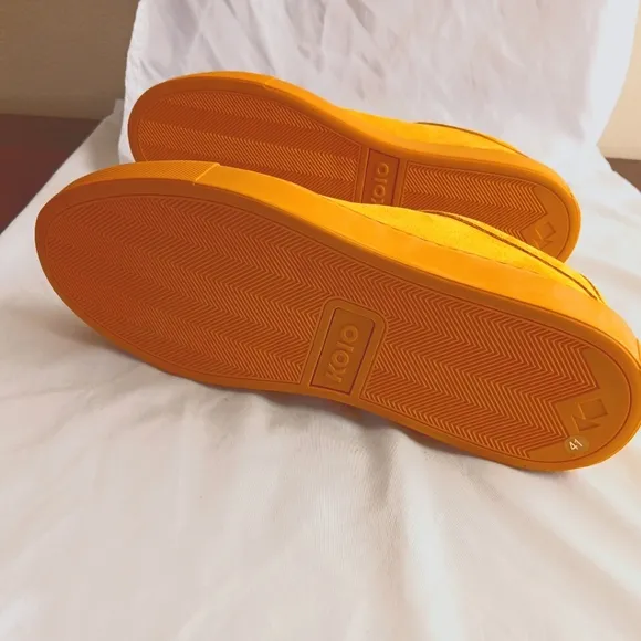 COPY - Koio Capri Suede Fashion Sneakers Amber Yellow Handcrafted in Italy
