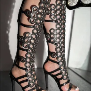 COPY - Lalalyn Black Gunmetal Heels Cape Robbin 6.5W