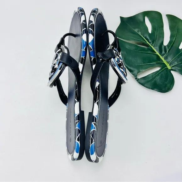 COPY - Miller Flat Gold Metal Logo Croc Emboss Sandals