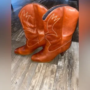 COPY - Vintage Bootalinos by Corelli Leather Cowboy Boots, Size 8.5N