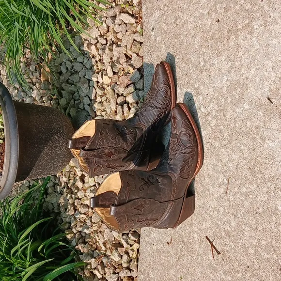 CORRAL LIZARD INLAY Brown Western Boots SIZE 9
